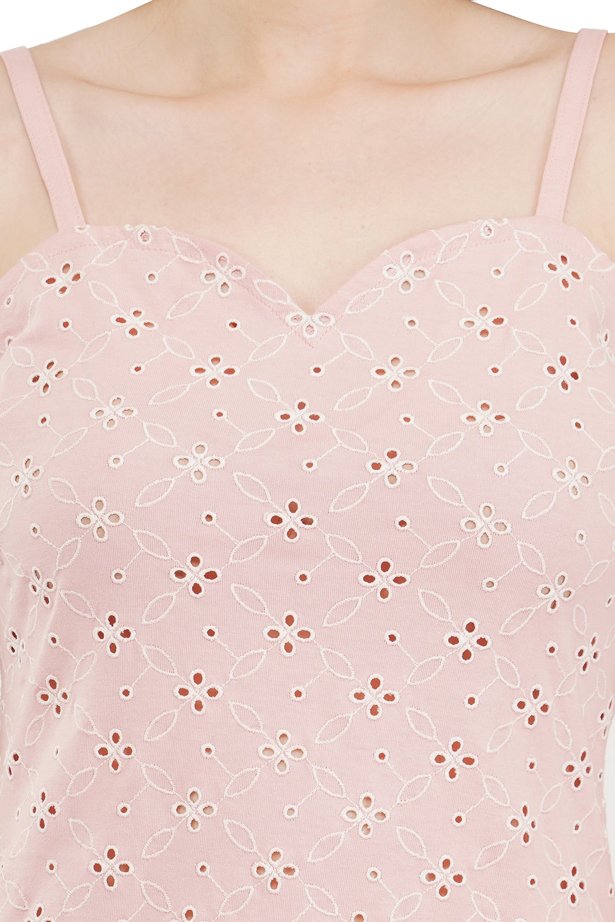 VAibr(ə)nt Cotton Schiffli Embroidered A-Line Dress