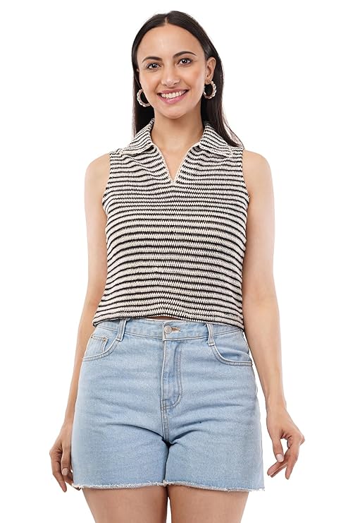 VAibr(ə)nt Women's Crochet Sleeveless Top