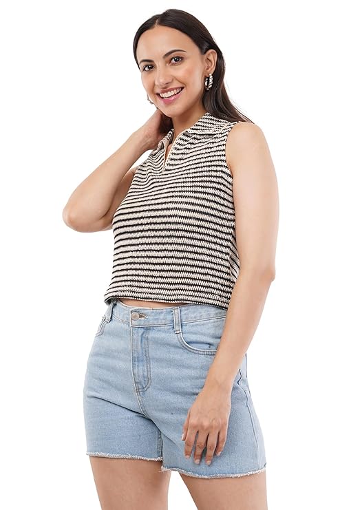 VAibr(ə)nt Women's Crochet Sleeveless Top