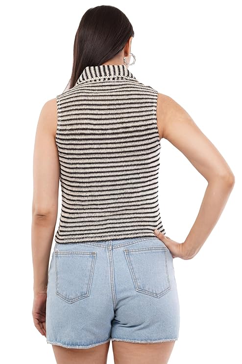 VAibr(ə)nt Women's Crochet Sleeveless Top