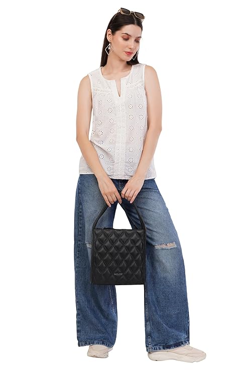 VAibr(ə)nt Women's Self Design Pure Cotton Top