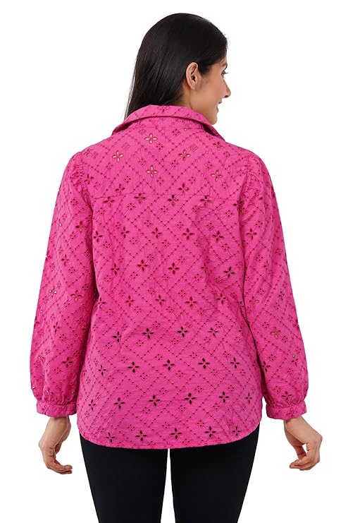 VAibr(ə)nt Premium Spread Collar Oversized Printed Relaxed Fit Cotton Shirt